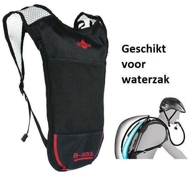 Rugzak geschikt voor waterzak mtb racefiets rugtas zwart roo, Ophalen of Verzenden, Nieuw, Overige typen