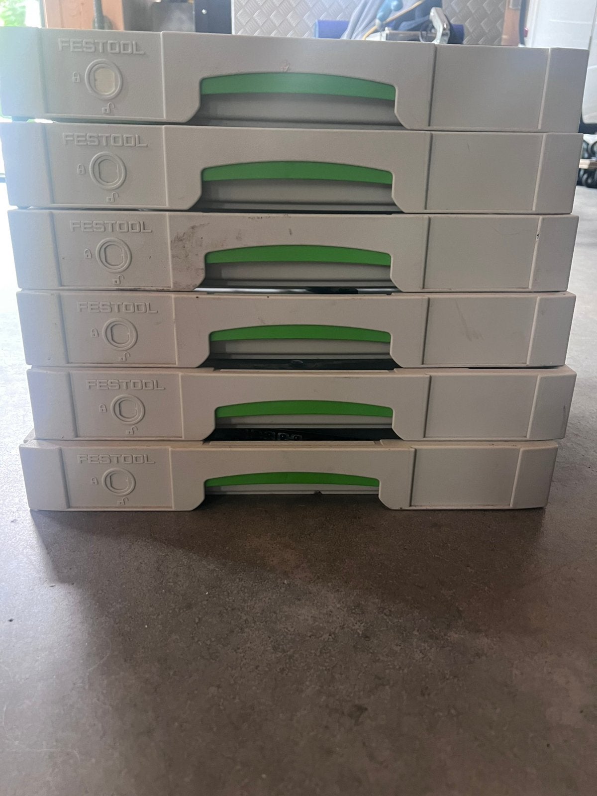 Festool SYS-AZ Set Uittreklade set 6X, Ophalen, Gebruikt