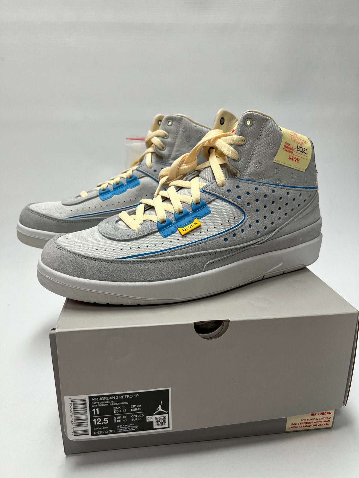 Nike Air Jordan 2 Retro SP Union Grey Fog MAAT 45 NIEUW, Kleding | Heren, Ophalen of Verzenden, Nieuw, Overige kleuren, Sneakers of Gympen