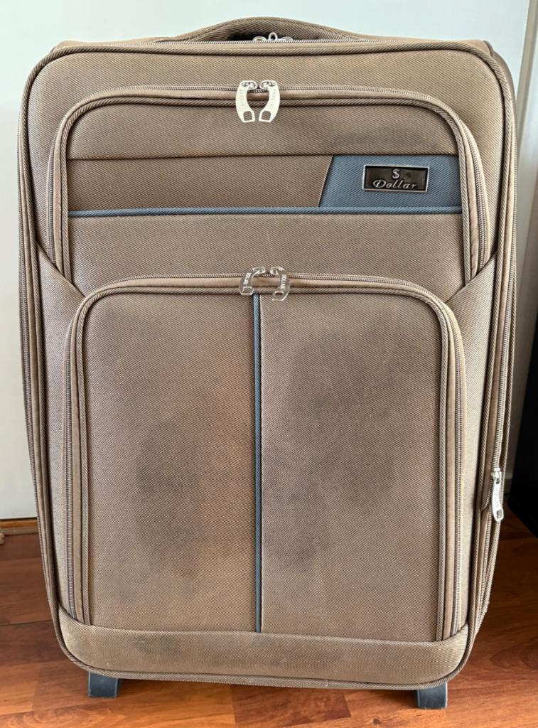 Koffer Cijferslot Dollar, Sieraden, Tassen en Uiterlijk, Koffers, Gebruikt, Zacht kunststof, 35 tot 45 cm, Wieltjes