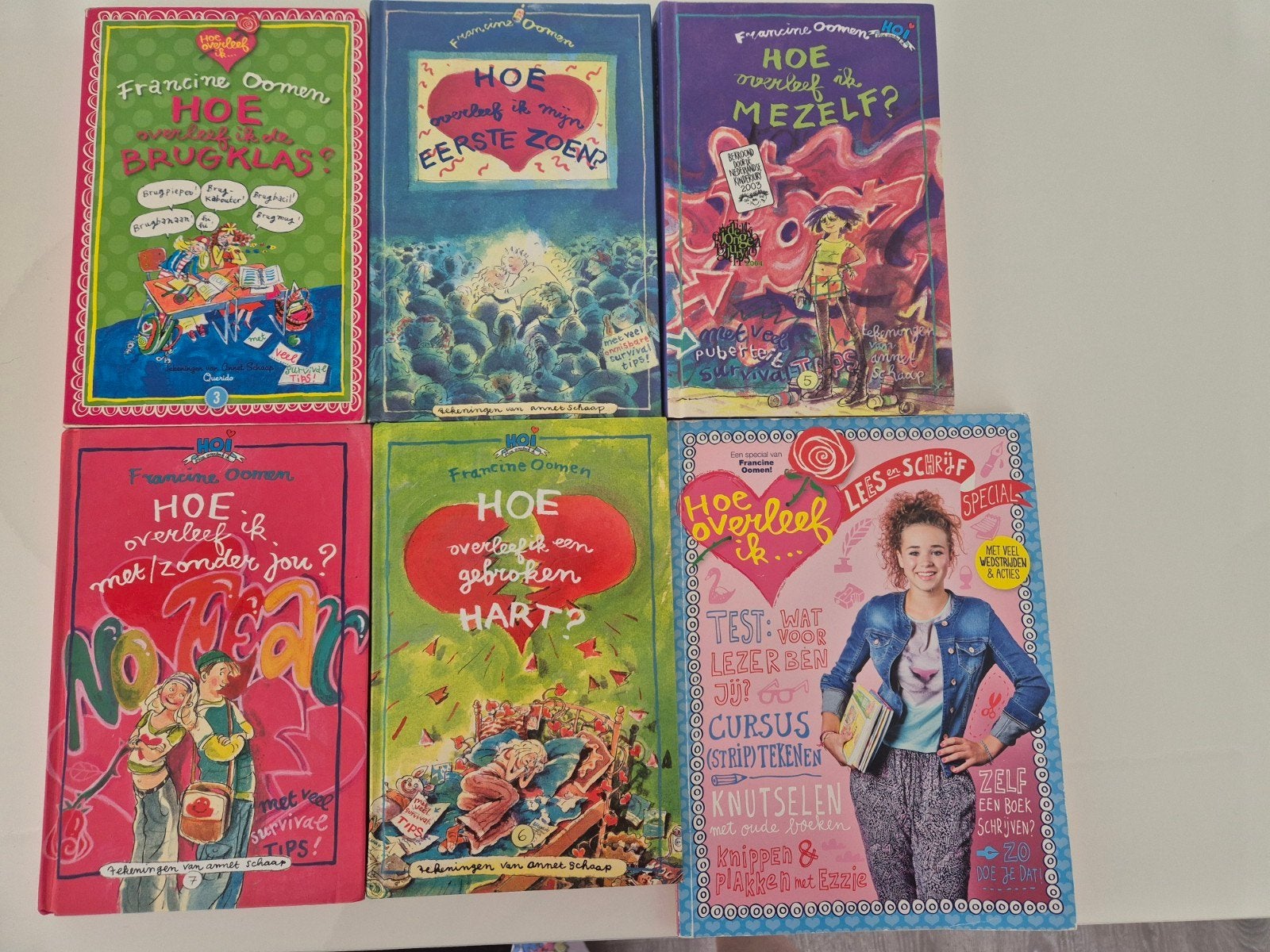 Hoe Overleef Ik... boeken van Francine Oomen (6 stuks), Boeken, Ophalen of Verzenden, Gelezen, Francine Oomen, Fictie
