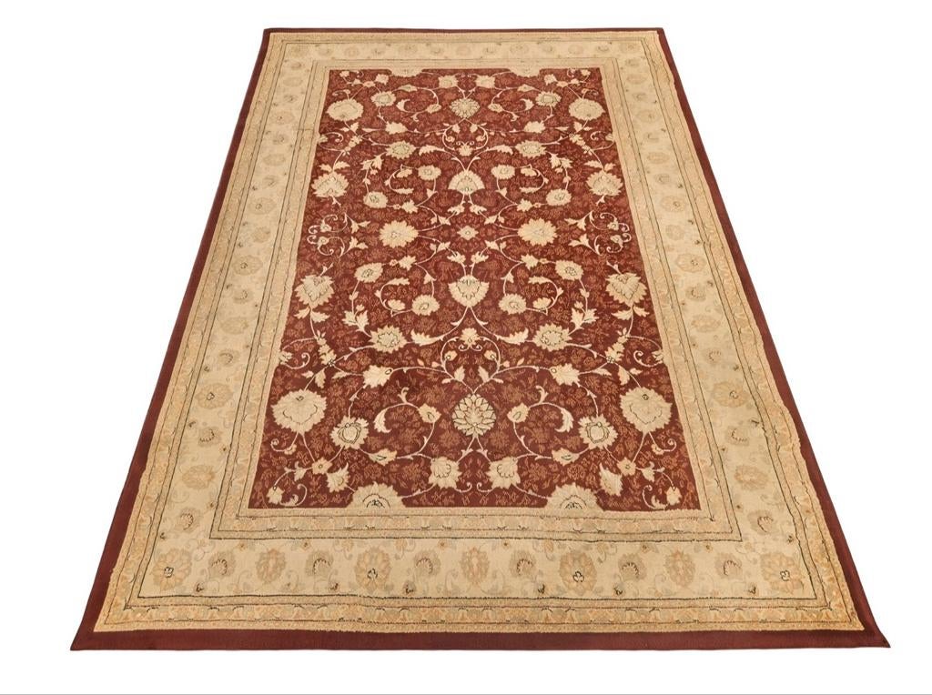 Vintage oosters vloerkleed Ziegler floral burgundy 161x231cm, Huis en Inrichting, Stoffering | Tapijten en Kleden, Gebruikt, 150 tot 200 cm