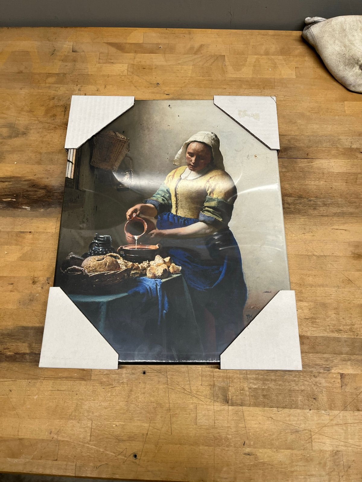 Canvas print Het Melkmeisje - 37x29cm, Huis en Inrichting, Minder dan 50 cm, Nieuw, Ophalen of Verzenden, Print
