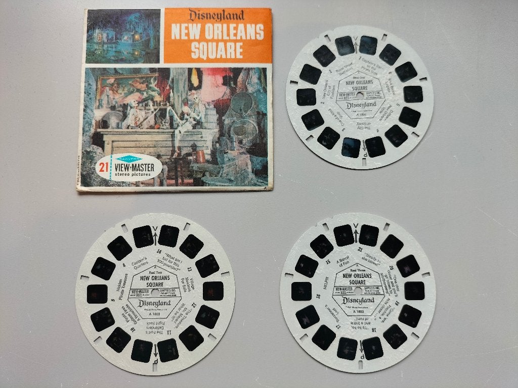 Viewmaster - Disneyland - New Orleans Square - Amerika, Verzamelen, Overige Verzamelen, Gebruikt, Ophalen of Verzenden