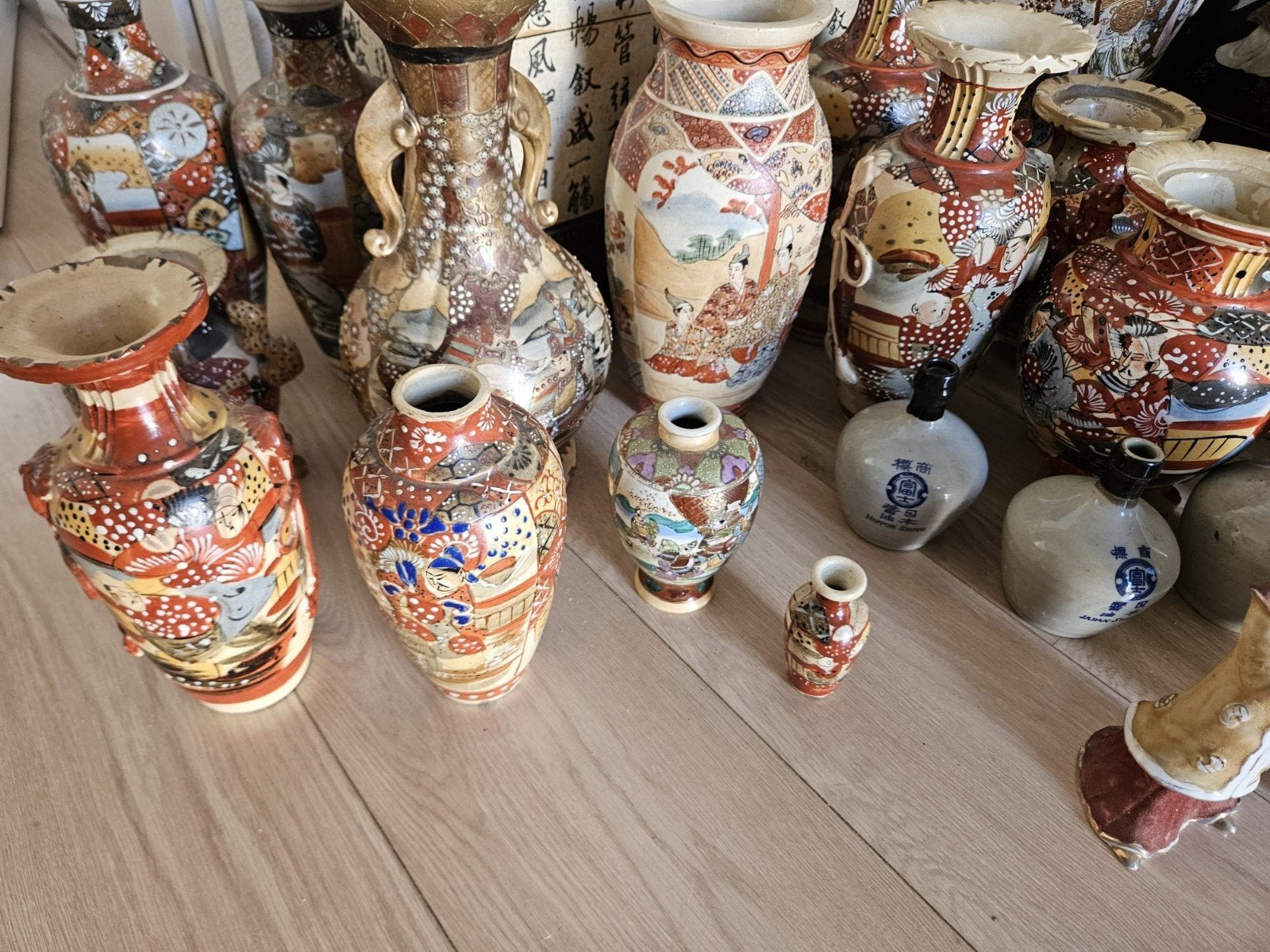 Grote collectie antieke Satsuma vazen en potten, Antiek en Kunst, Ophalen of Verzenden