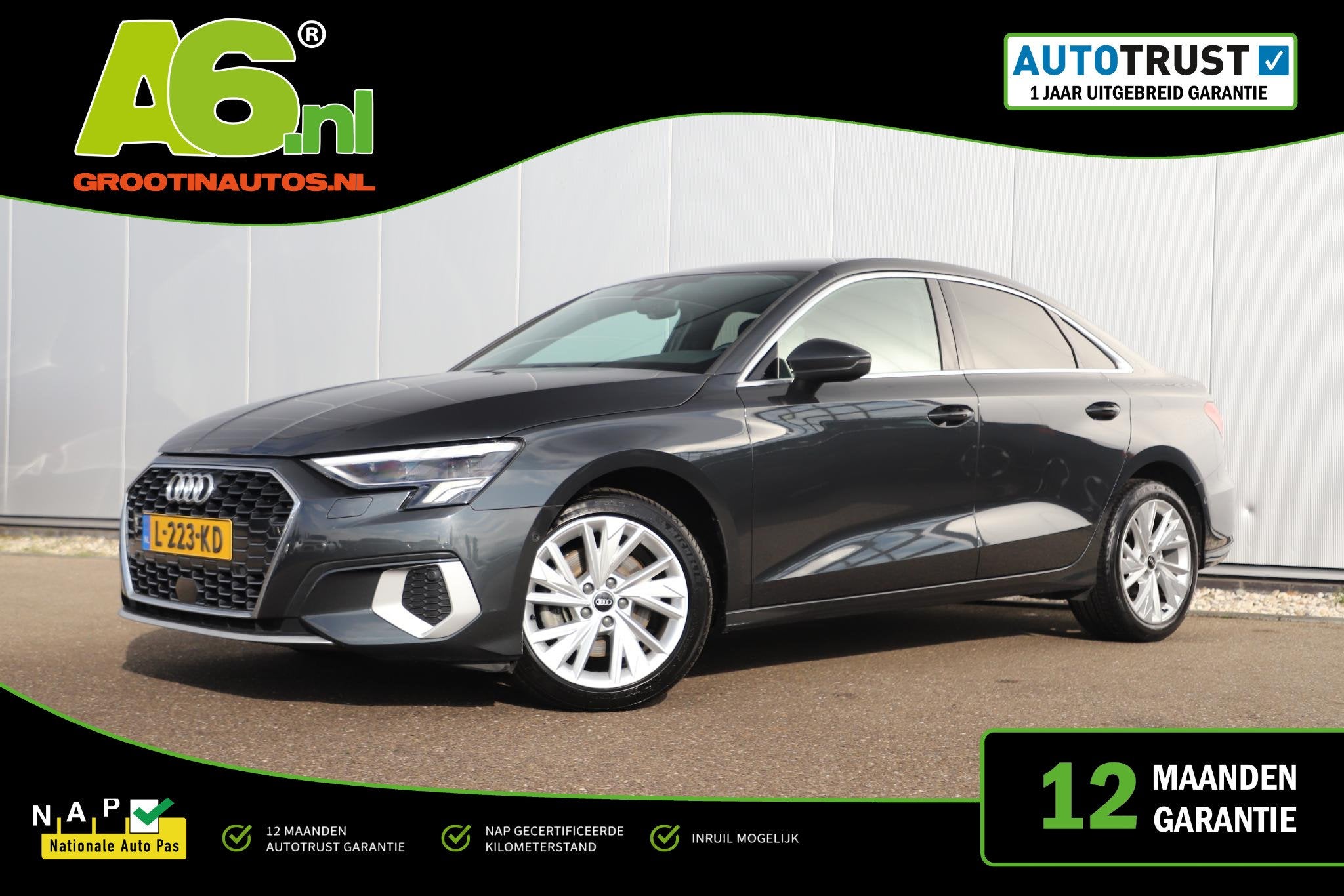 Audi A3 Limousine 30 TFSI Business edition Automaat Trekhaak, Auto's, Stof, Gebruikt, Met garantie (alle), Origineel Nederlands