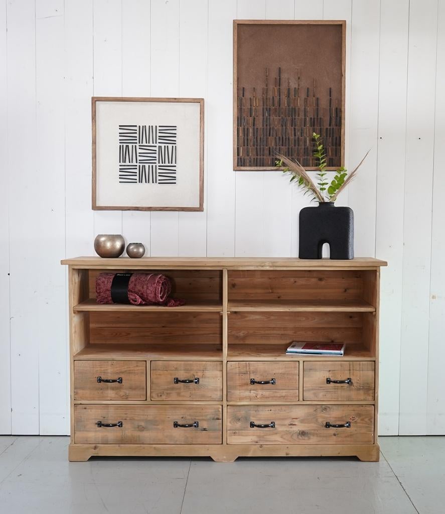 Wandkast, Opberger, Ladekast, Grenen, Vintage kast, Ophalen of Verzenden