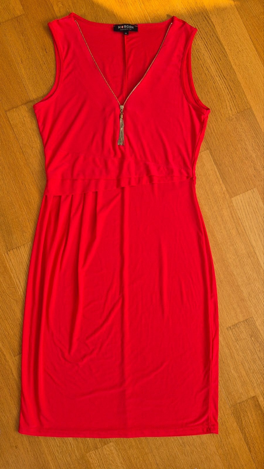 Morgan Rood Jurkje met Rits - Maat XS, Zo goed als nieuw, Knielengte, Maat 34 (XS) of kleiner, Rood