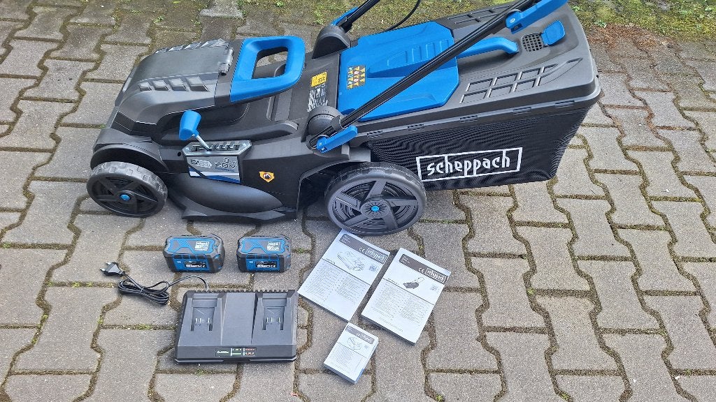 Scheppach BC-MP430-X Accu grasmaaier cirkelmaaier NIEUW!, Ophalen, ., Accu-grasmaaier, Nieuw