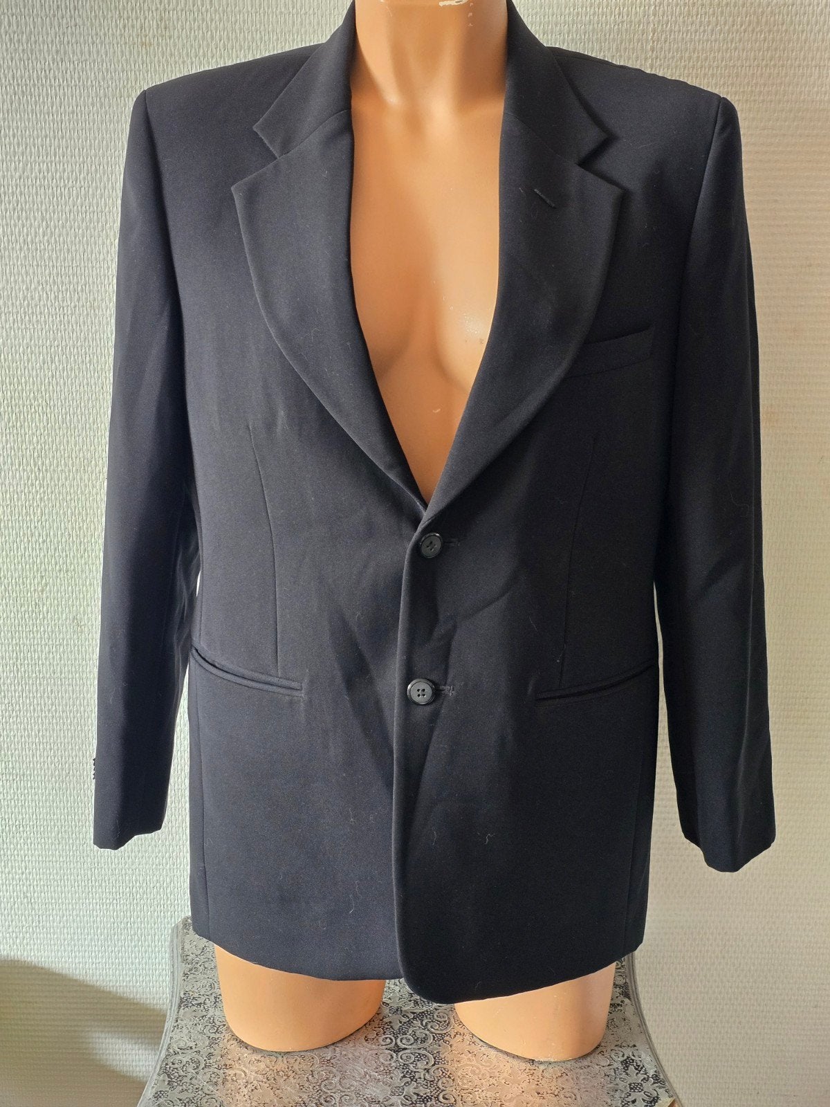 Andre Laurent Zwart Heren Colbert - Maat S, Zwart, Andre Laurent, Ophalen of Verzenden, Gedragen