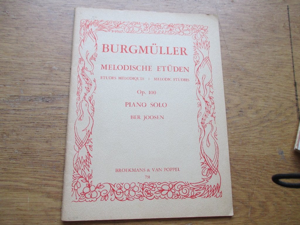 BURGMÜLLER - MELODISCHE ETUDEN - OP.100 - PIANO, Muziek en Instrumenten, Gebruikt, Klassiek, Ophalen of Verzenden, Artiest of Componist