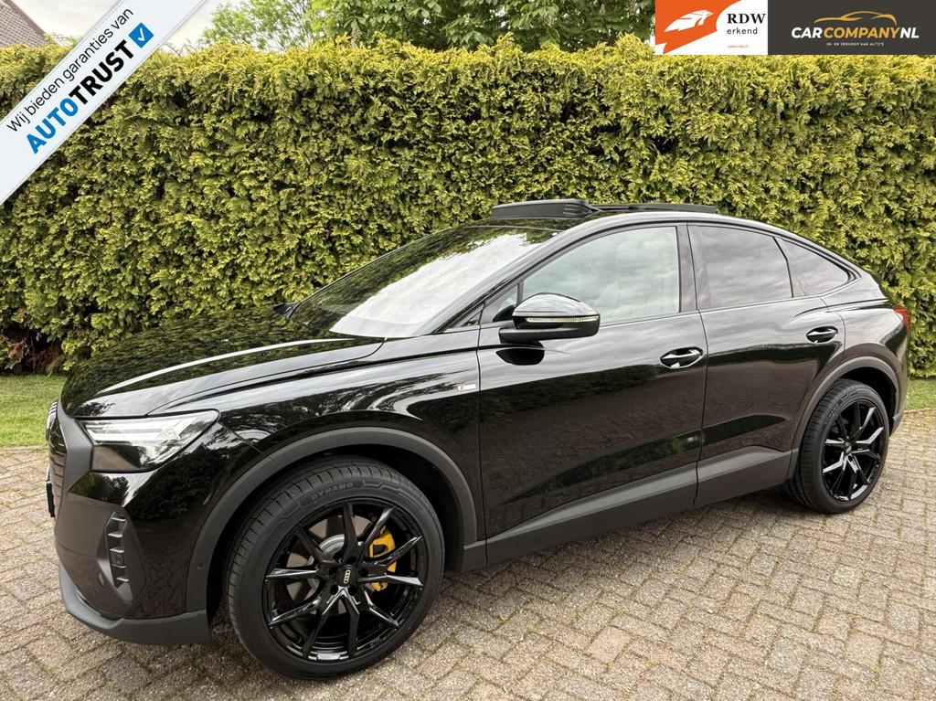 Audi Q4 Sportback|77 kWh! |S-line| BLACK edit.|PANODAK, Auto's, Audi, Automaat, Achterwielaandrijving, Gebruikt, Zwart