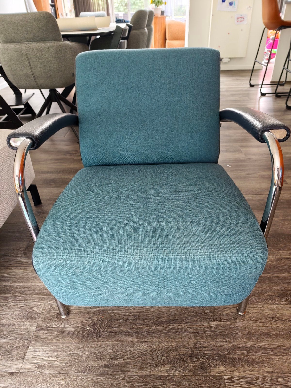Leolux Scylla Fauteuil, Ophalen, Gebruikt, 75 tot 100 cm, Leer