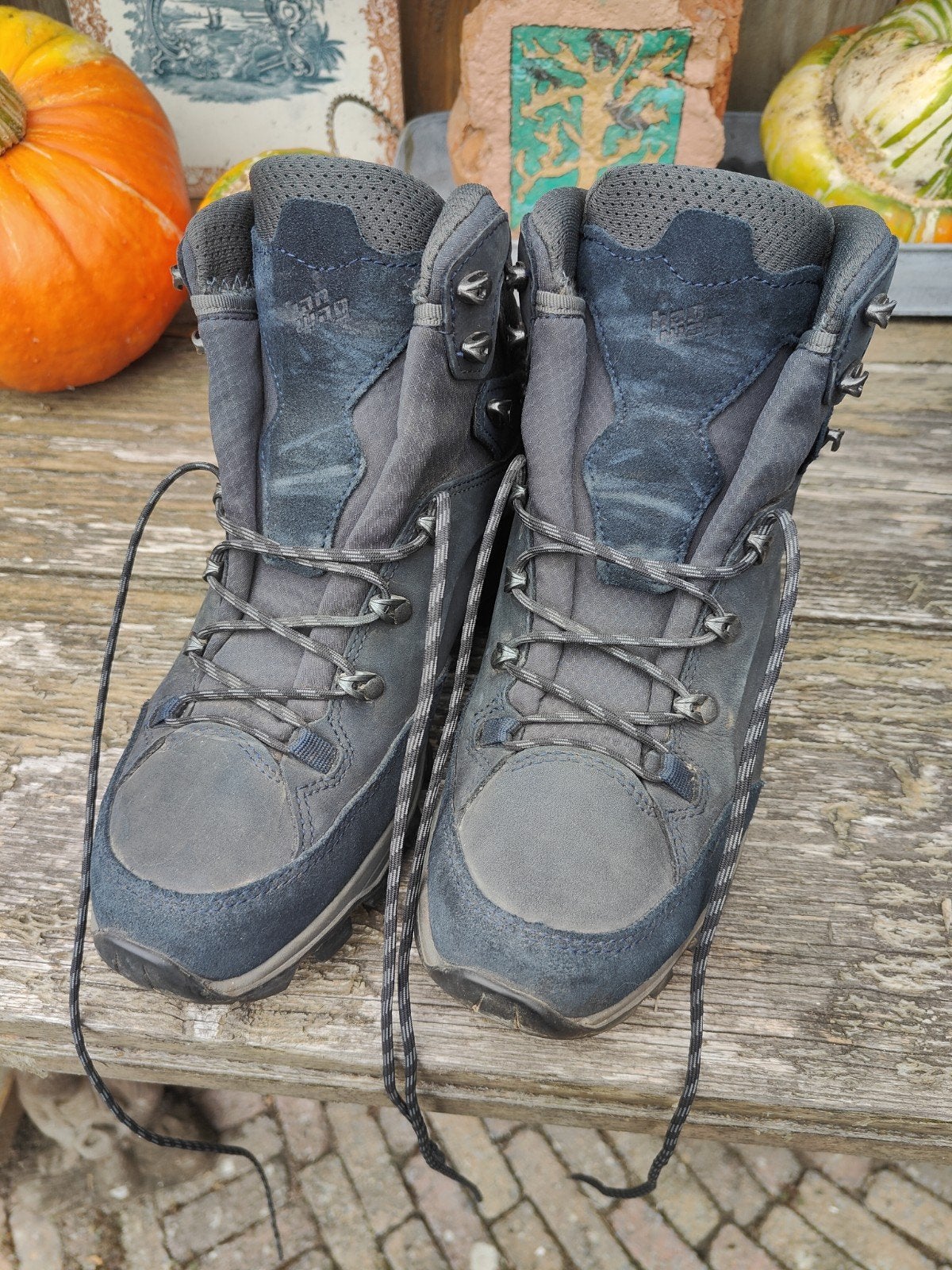 bergschoen wandelschoen hoog han wag Gore Tex blauw maat41.5, Ophalen of Verzenden, Zo goed als nieuw, Schoenen
