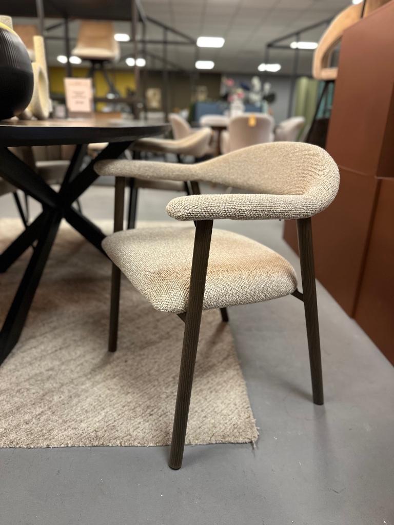 Japandi stoel walnoot - eetstoelen japandi hout look, Ophalen, Bruin, Nieuw, Vier