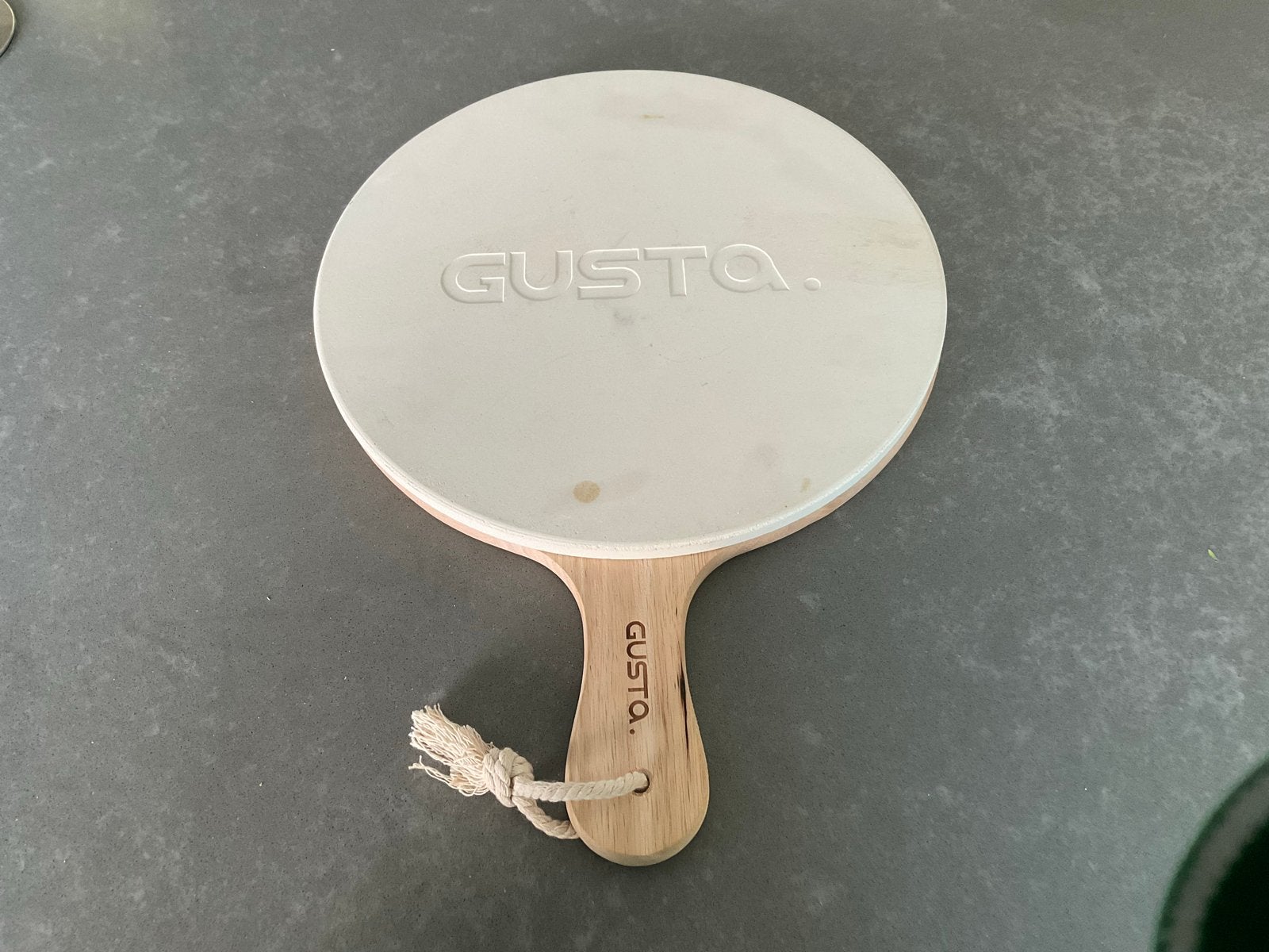 Gusta pizzasteen met houten schep voor BBQ, Ophalen, Nieuw