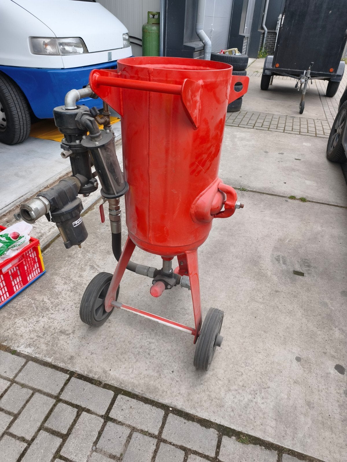 Professionele Airblast 50 l. straalketel, Ophalen of Verzenden