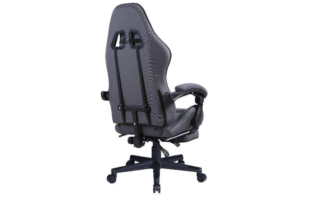 VDD - gamestoel met voetsteun - padded armsteunen, Ophalen, Gaming bureaustoel, Nieuw, Grijs