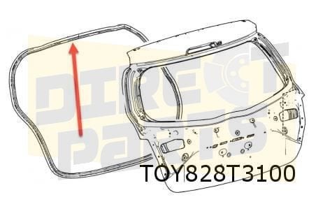 Toyota Yaris rubber achterklep (4/17-9/20) Origineel! 678810, -, Nieuw, Ophalen of Verzenden, Toyota