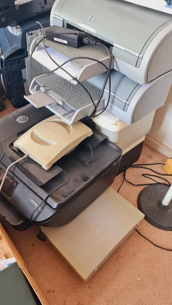 Partij van 6 HP printers - werkend! Snoertjes zoek, Computers en Software, Printers, Niet werkend, Printer, Inkjetprinter, Kleur printen