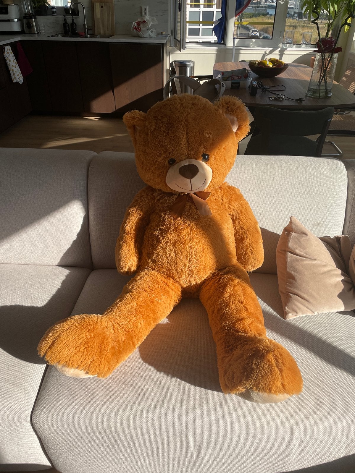 Grote knuffel teddybeer - Perfect om te knuffelen!, Ophalen, Beer, Nieuw, Bruin