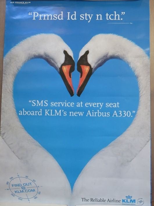 KLM Posters 3 stuks, Ophalen, Rechthoekig Staand, Zo goed als nieuw, A1 t/m A3