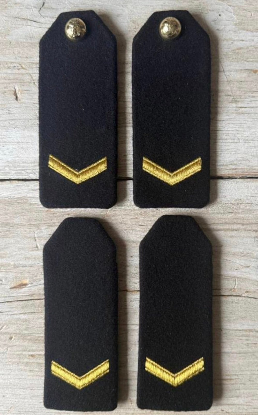 Korps Mariniers 2 Setjes Rangen MARN1, Verzenden, Marine, Nederland, Embleem of Badge