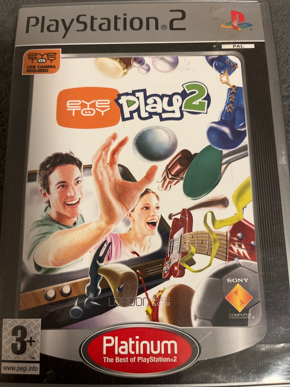 EyeToy Play 2 - PlayStation 2 (PS2) - Platinum Editie, Gebruikt, Overige genres, Eén computer, Ophalen of Verzenden