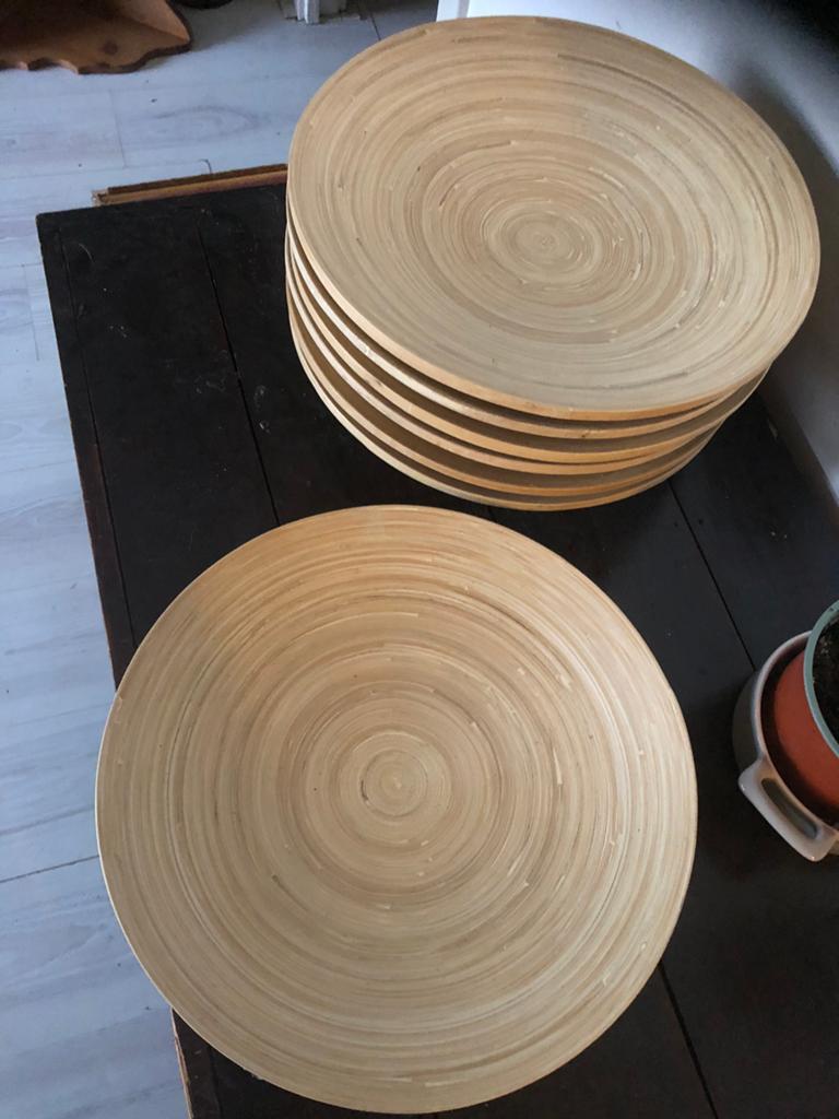 Bamboe /Houten schalen 7 stuks Ikea, Ophalen of Verzenden, Nieuw