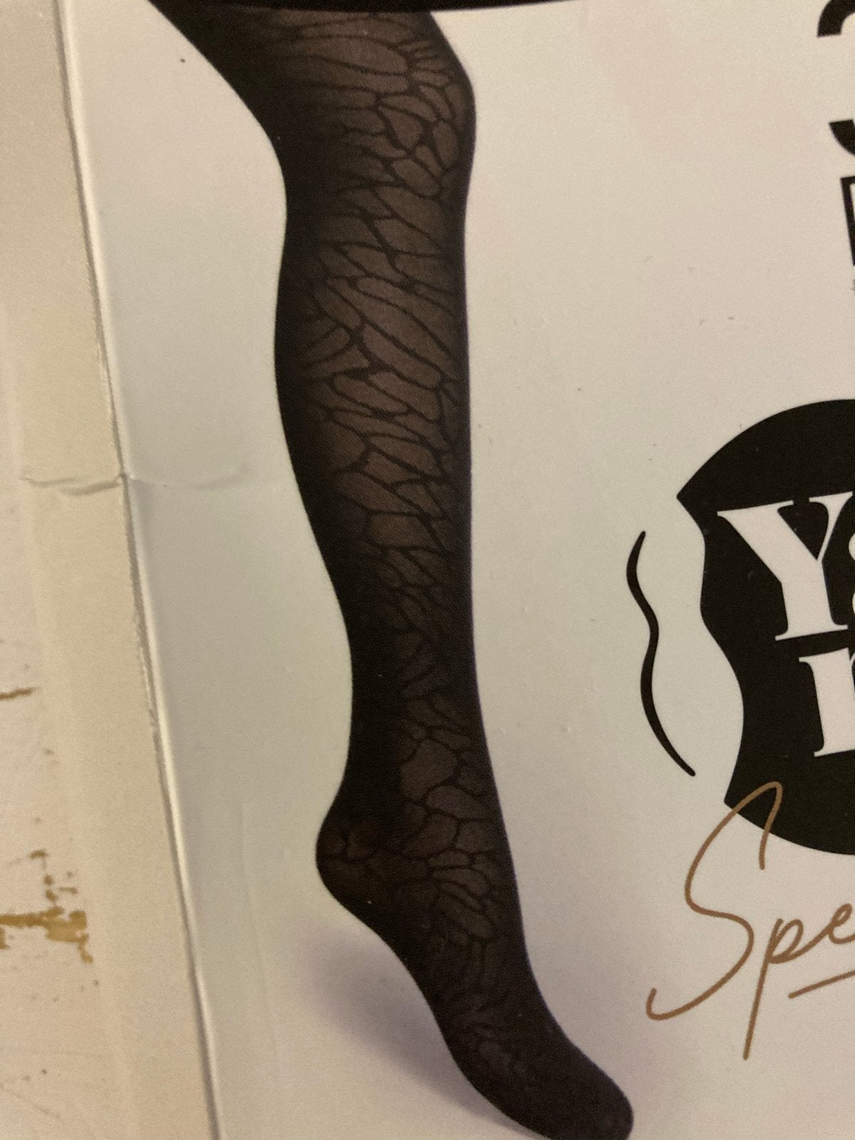 Nieuwe Yara Specials Panty Dessin 30 DEN Zwart Maat 36/38, Maat 36/38 (S), Zwart, Nieuw, Ophalen of Verzenden
