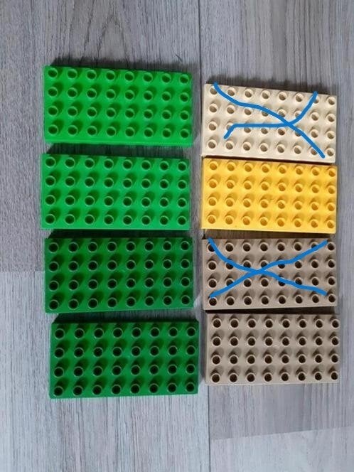 Lego / Duplo bouwplaatjes 4 x 8 nops, Ophalen of Verzenden, Zo goed als nieuw, Losse stenen, Duplo