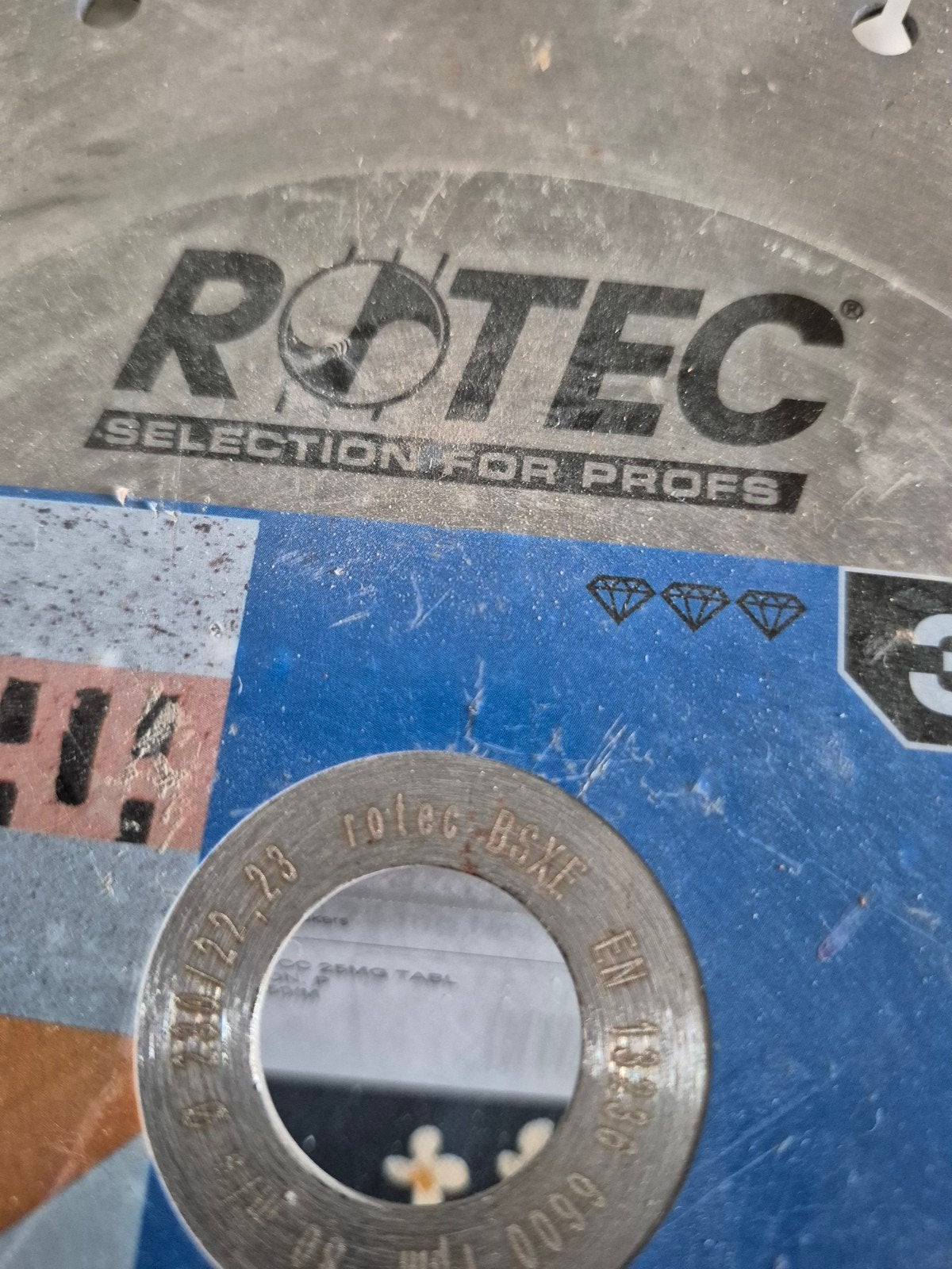 Rotec Diamant Doorslijpschijf voor Beton en Baksteen, Ophalen, Gebruikt