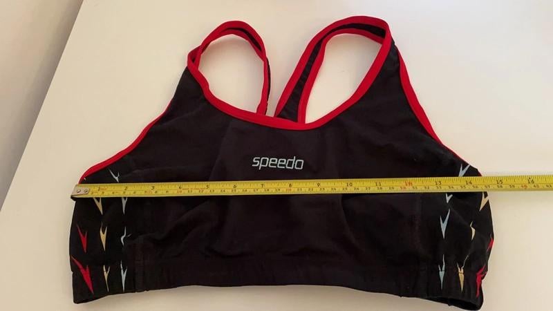 Speedo Bikini Top, Zwart Rood, Maat 44, Verzenden, Speedo, Zo goed als nieuw, Bikini
