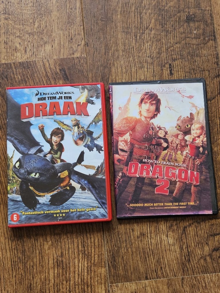 Hoe tem je een draak deel 1 en 2 films, Animatie, Amerikaans, Inclusief doosje, Nederlands