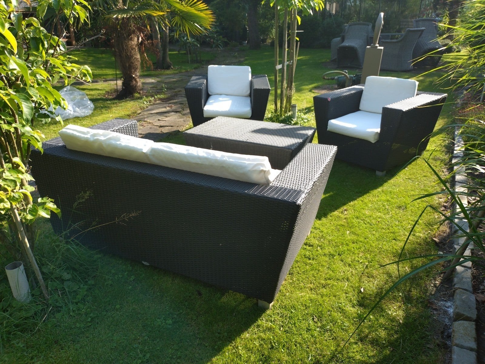 Mooie strakke moderne loungeset, Tuin en Terras, Tuinmeubel-accessoires, Ophalen, Gebruikt