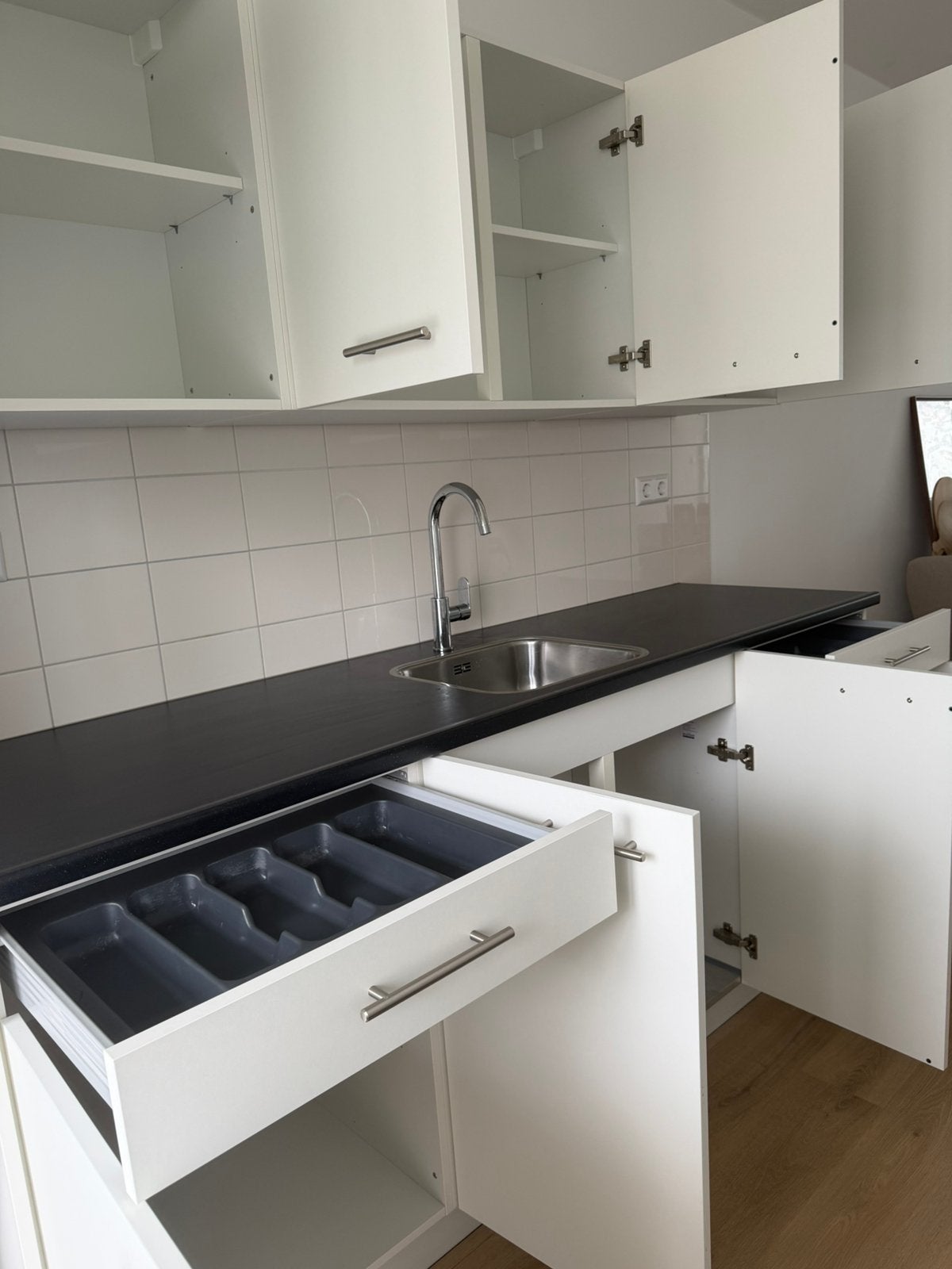Complete Bruynzeel keuken, Ophalen, Wit, Enkelwandige keuken, Zo goed als nieuw