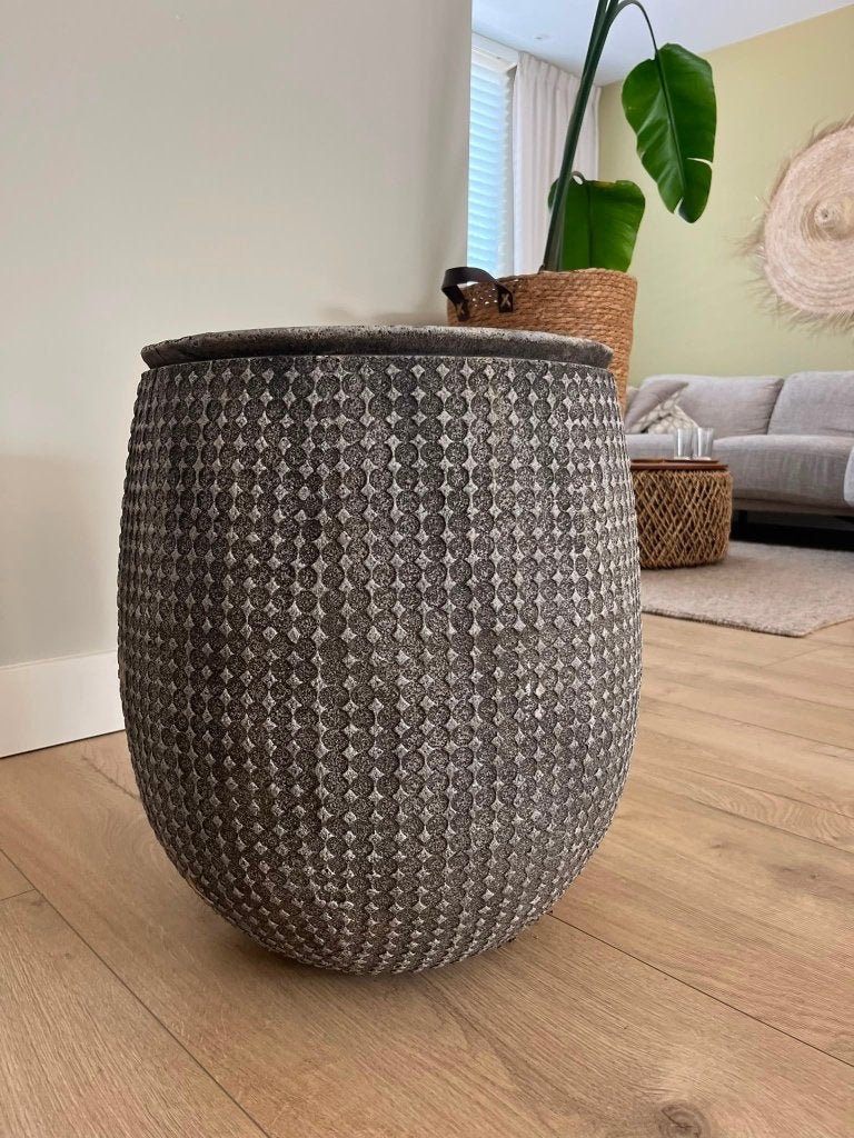 Design bloempot Ø45  H50 cm | Binnen & buiten | Sia Deco, Rond, Zo goed als nieuw, Binnen, Aardewerk