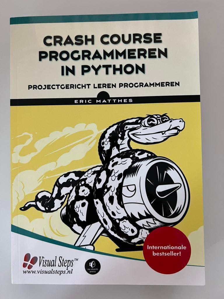 Crash Course Python Eric Matthes NL Visual Steps zelfstudie, Boeken, Ophalen of Verzenden, Gelezen
