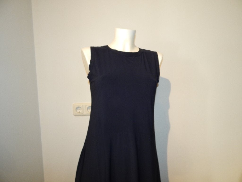 Girbaud travel stof jurk vintage uitstulpingen maxi 40, Kleding | Dames, Jurken, Maat 38/40 (M), Girbaud, Blauw, Ophalen of Verzenden