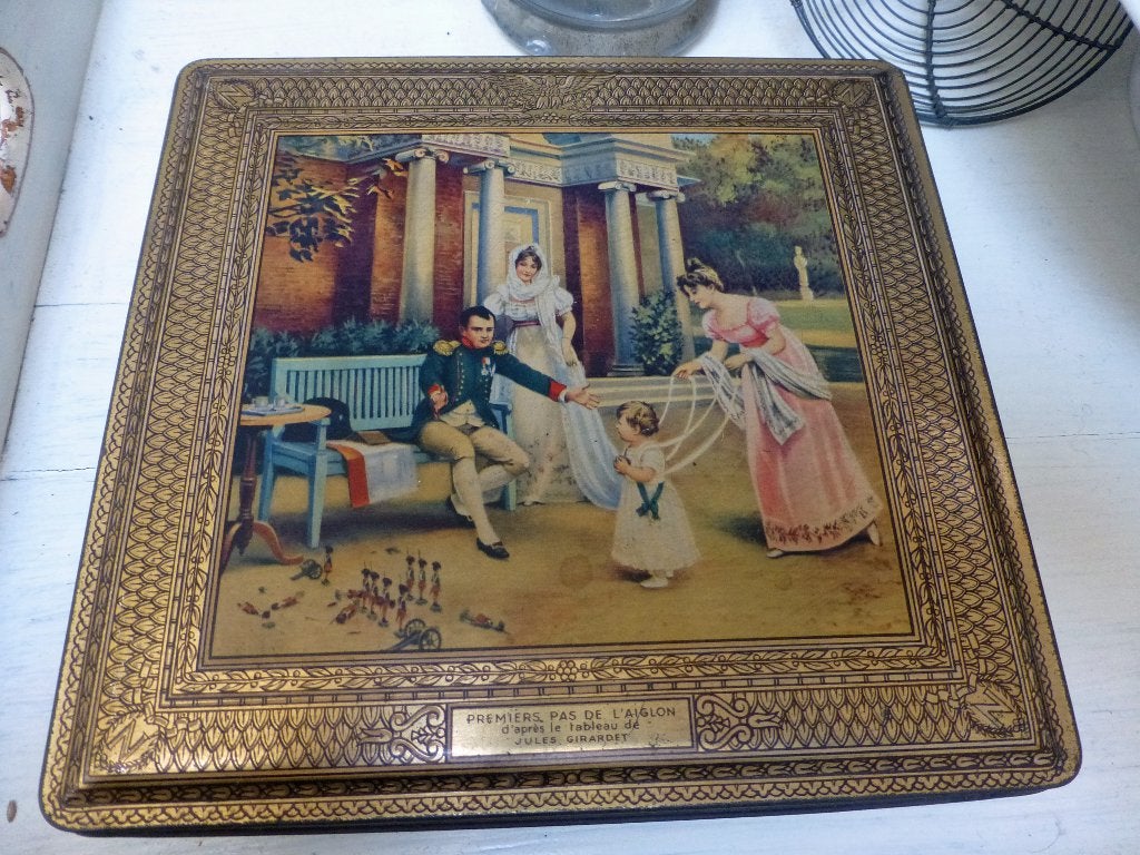 Prachtig frans brocante BLIK met mooie afbeelding NAPOLEON, Ophalen of Verzenden, Gebruikt, Overige