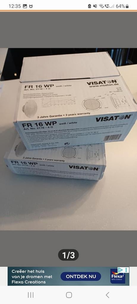 Visaton FR 16 WP luidsprekers weerbestendig, Overige merken, Overige typen, Nieuw, Ophalen of Verzenden