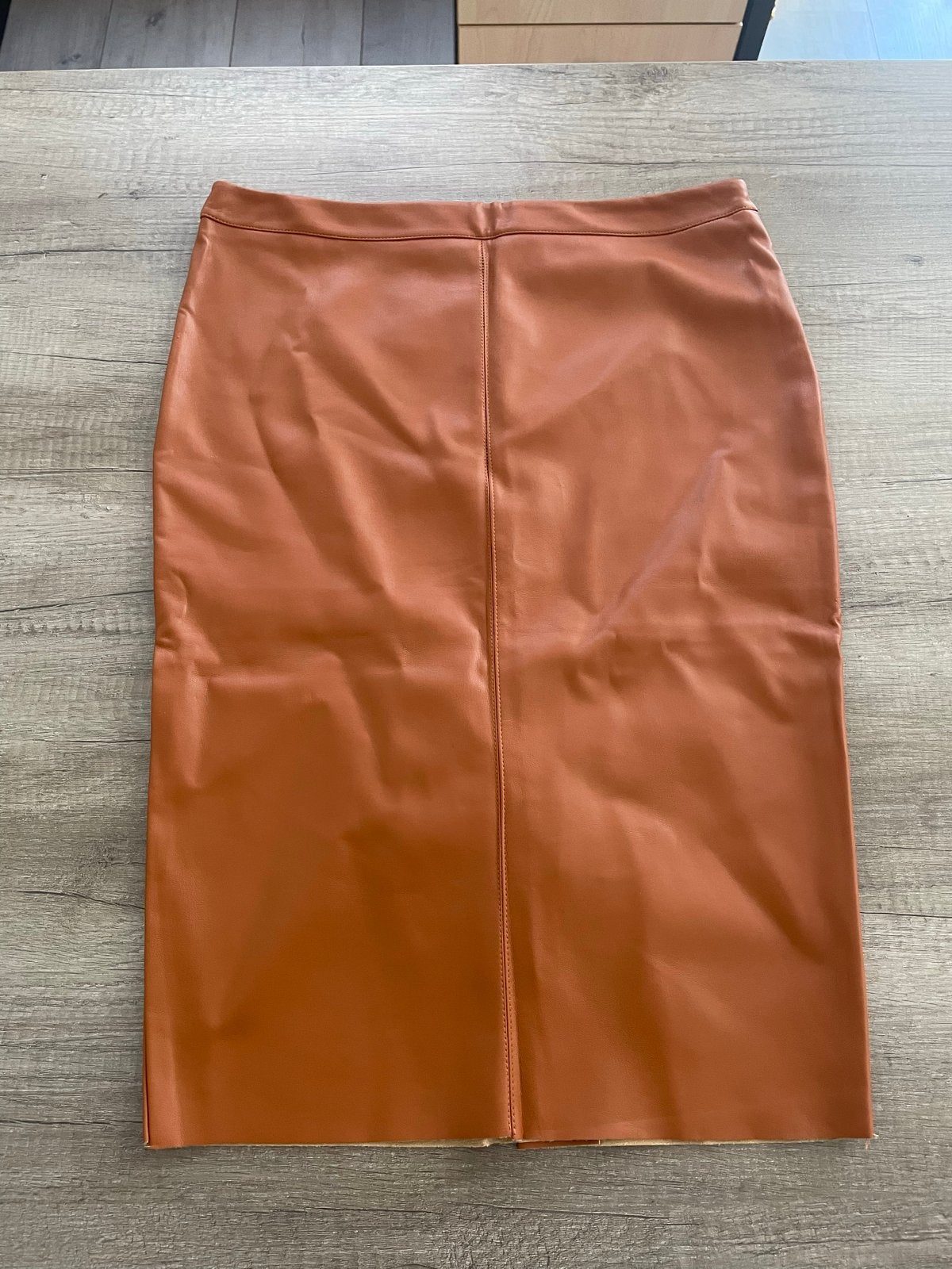 Casual Ladies Imitatie Leren Rok - Maat M, Kleding | Dames, Rokken, Maat 38/40 (M), Bruin, Ophalen of Verzenden, Zo goed als nieuw