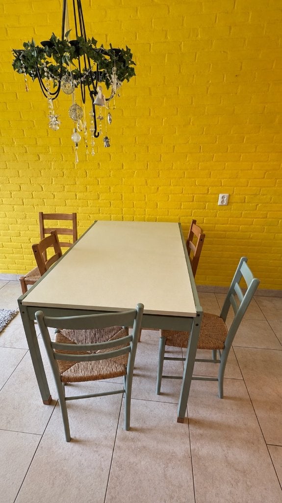 Vintage Pastoe uitschuifbare eettafel van Cees Braakman, Ophalen, Gebruikt, 50 tot 100 cm, Vijf personen of meer