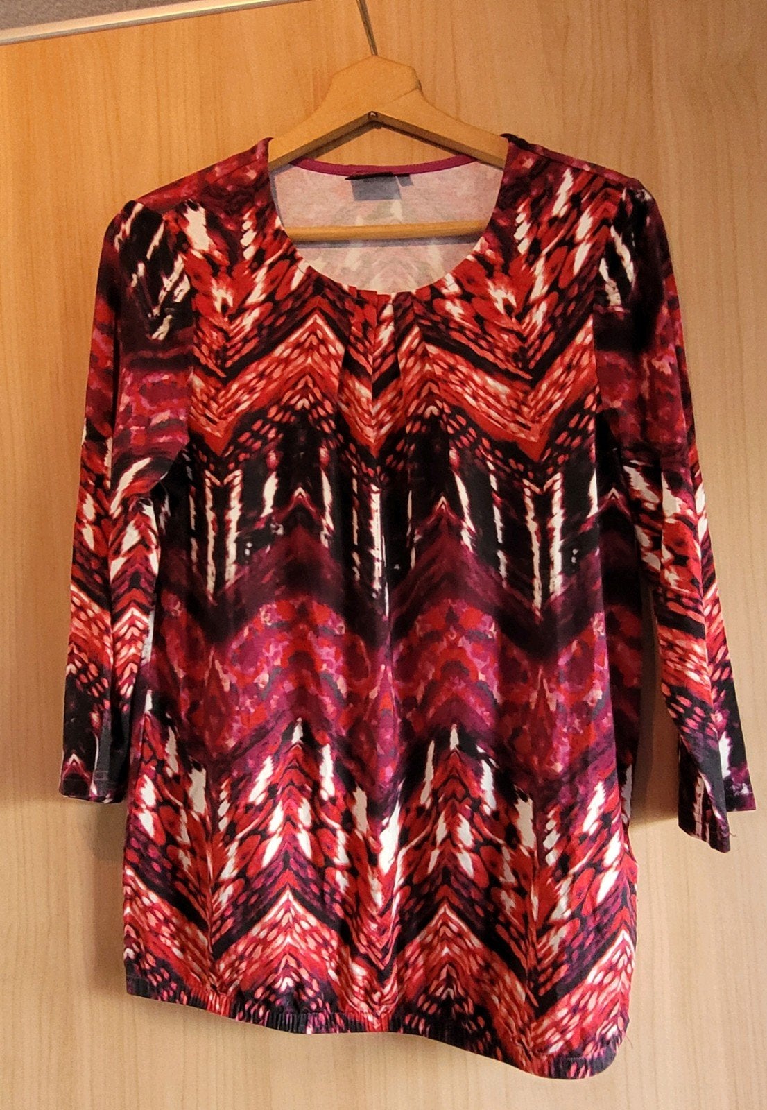 BRANDTEX Tuniek Maat M - Rood/Zwart/Wit Patroon, Kleding | Dames, Maat 38/40 (M), BRANDTEX, Ophalen of Verzenden, Zo goed als nieuw