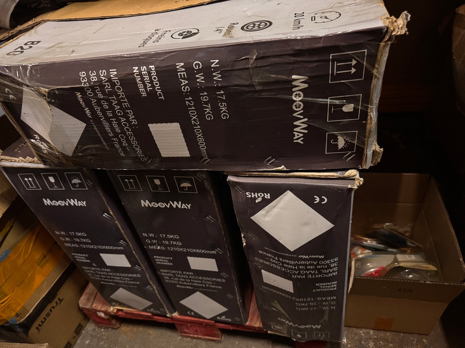 Nieuwe MoovWay B20 elektrische steps (partij), Fietsen en Brommers, Steps, Ophalen of Verzenden, Nieuw, Elektrische step (E-scooter)