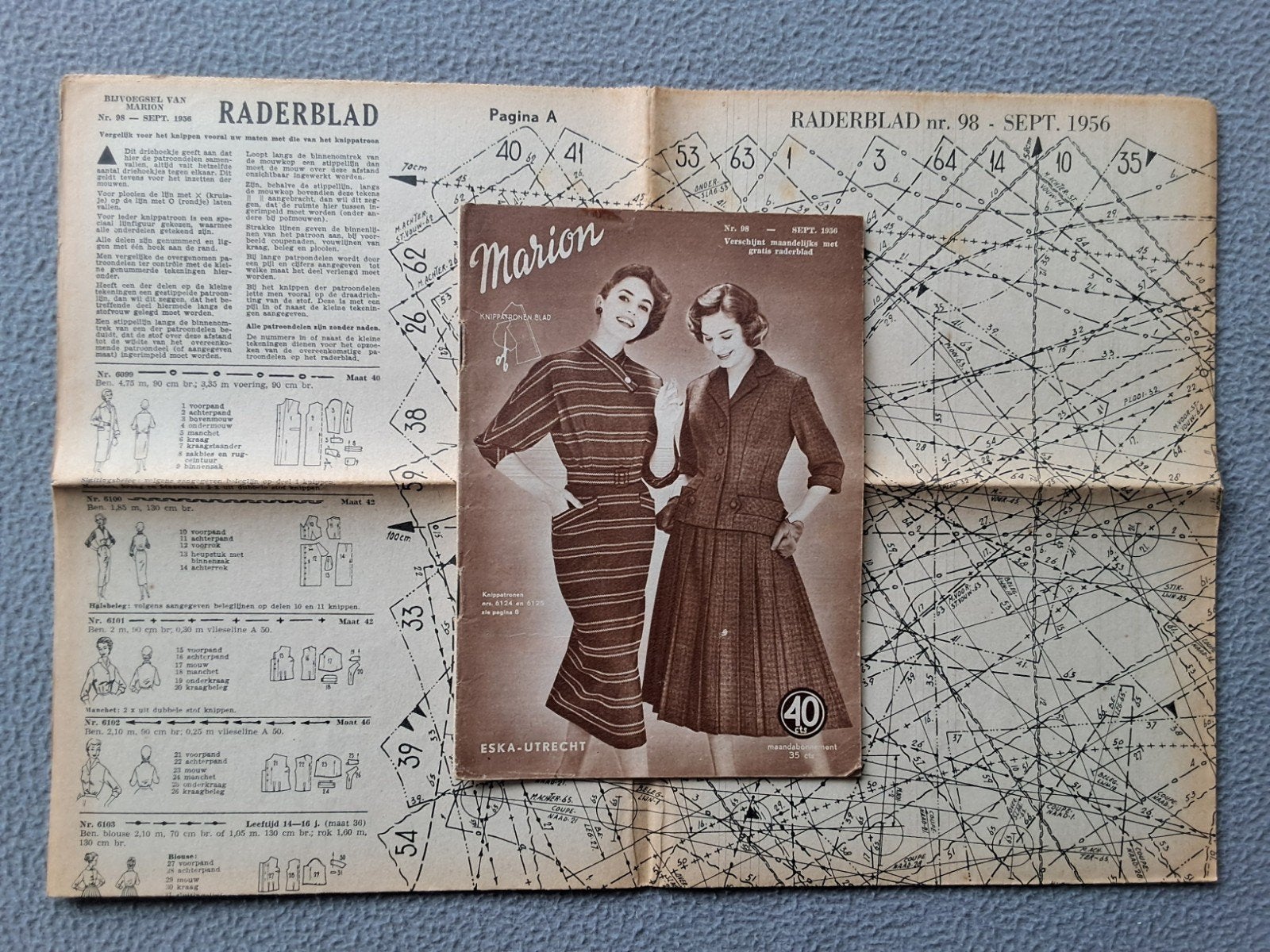 marion kledingpatronen 1956, Ophalen of Verzenden, Gebruikt, Vrouw, Marion