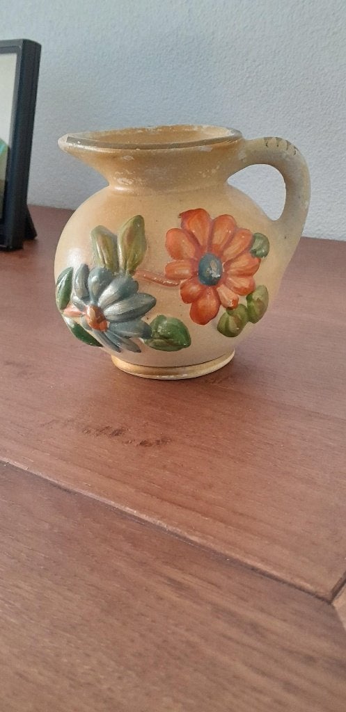vaas vaasje jaren 60 deco decoratie aardewerk, Ophalen of Verzenden, Gebruikt, Steen/keramiek