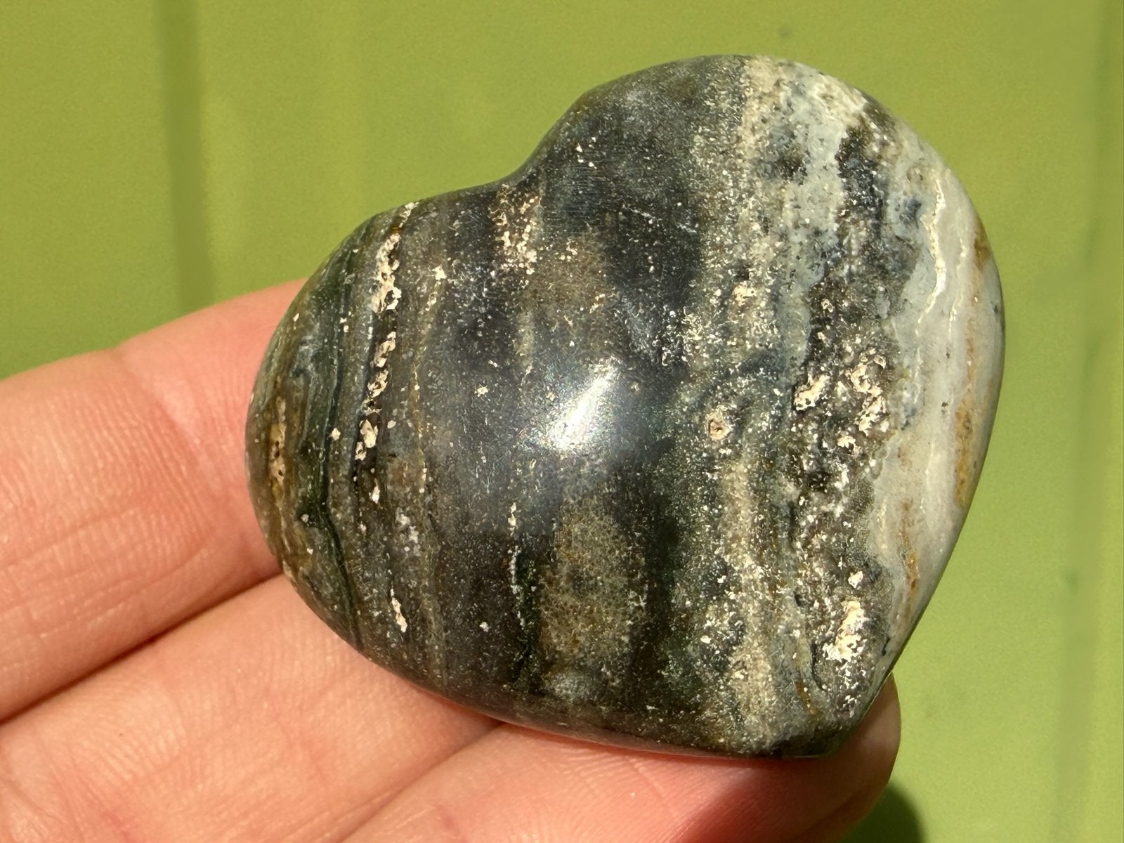 Oveaan Jaspis hartje mineralen, Ophalen of Verzenden, Mineraal
