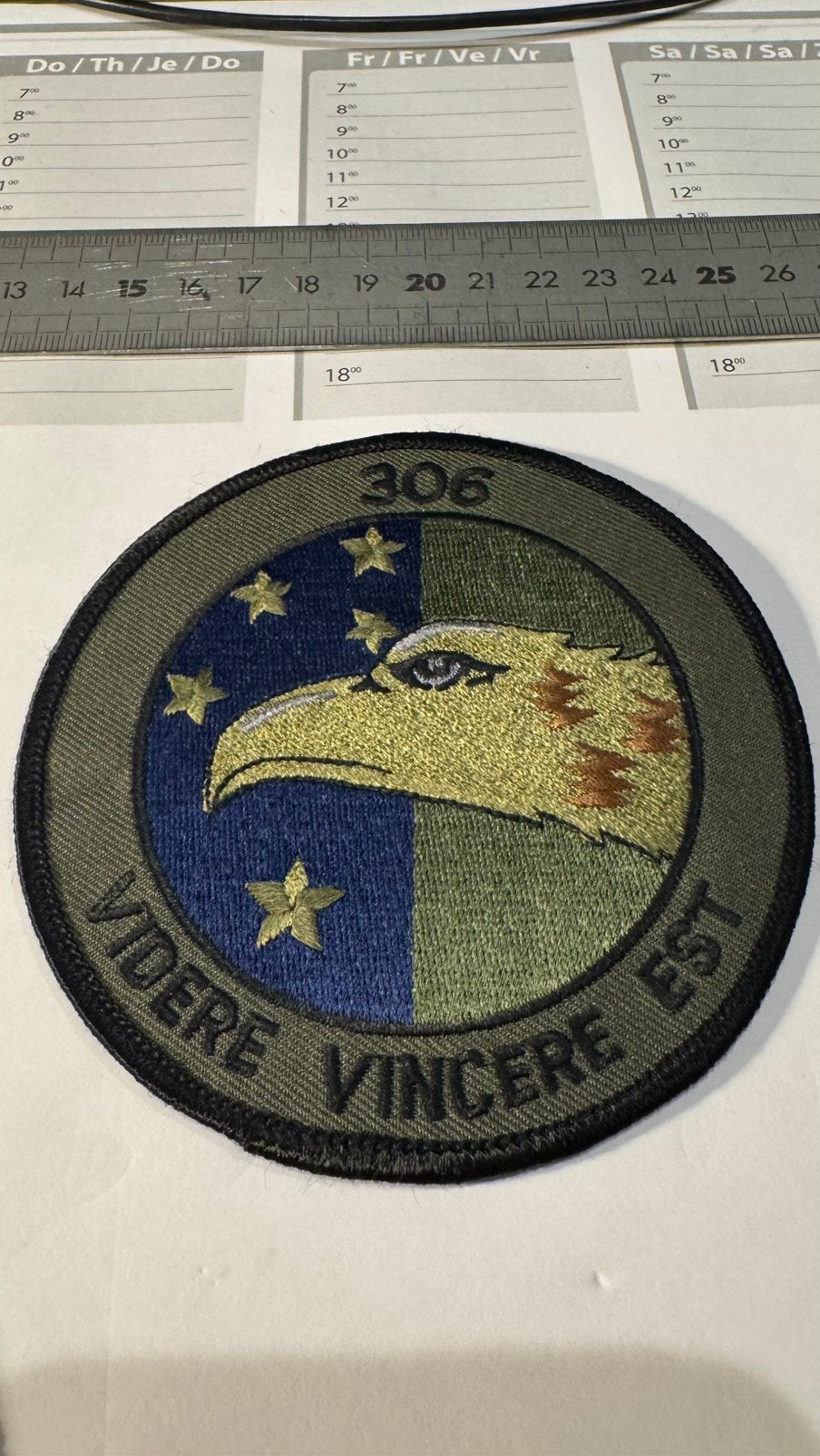 Patch luchtmacht klu 306 squadron f-16, Ophalen of Verzenden, Luchtmacht, Nederland, Embleem of Badge