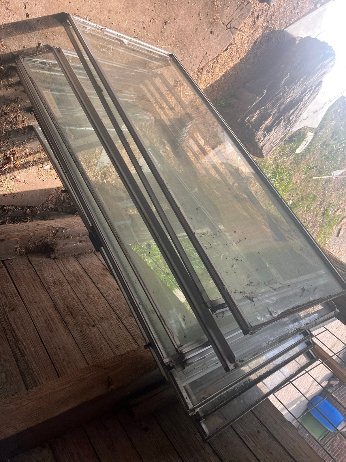 Aluminium panelen met glas voor tuinkas - diverse afmetingen, Tuin en Terras, Ophalen, Gebruikt, Kweekkas, Glas